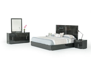 Modrest Ari Italian Modern Grey Bed