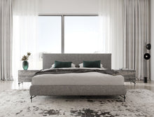 Load image into Gallery viewer, Nova Domus Aria - Italian Modern Multi Grey Bed and Two Nightstands
