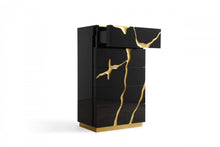 Load image into Gallery viewer, Modrest Aspen - Modern Black and Gold Chest
