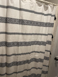 Ava Yarn Dyed Cotton Shower Curtain