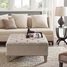 Load image into Gallery viewer, Lindsey Tufted Square Cocktail Ottoman - Taupe
