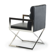 Load image into Gallery viewer, Modrest Capra Modern Black Leatherette Dining Chair
