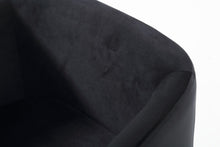 Load image into Gallery viewer, Modrest Yukon Modern Black Velvet &amp; Gold Dining Chair
