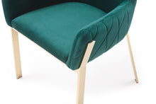 Load image into Gallery viewer, Modrest Robin Modern Green Velvet &amp; Gold Dining Chair
