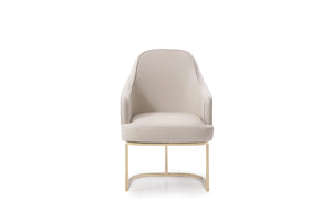 Modrest Tyler Modern Grey & Gold Dining Chair