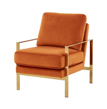 Load image into Gallery viewer, Divani Casa Bayside - Modern Orange Fabric Accent Chair
