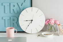 Load image into Gallery viewer, Minimal Raised Clock, 12 Inch, White
