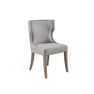 Carson Wood Frame (non-teak) Upholstered Dining Chair - Light Grey