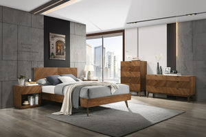 Nova Domus Kamela -Modern Walnut Bedroom Set