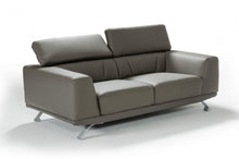 Load image into Gallery viewer, Divani Casa Brustle - Modern Dark Grey Eco-Leather 89&quot; Sofa
