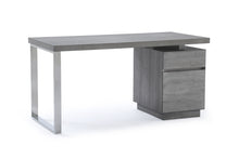Load image into Gallery viewer, Modrest Carson Modern Grey Elm &amp; Stainless Steel Desk

