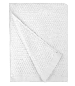 Diamond Jacquard Bath Sheet, White