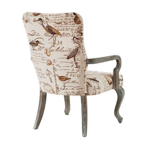 Arnau Goose Neck Arm Chair - Ivory Multi