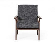 Load image into Gallery viewer, Modrest Candea - Mid-Century Walnut and Grey Accent Chair
