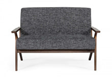 Load image into Gallery viewer, Modrest Candea - Mid-Century Walnut and Grey Loveseat
