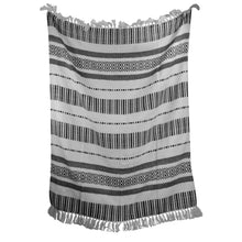 Load image into Gallery viewer, Waki Indoor/Outdoor Throw, White &amp; Black
