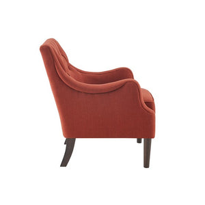Qwen Button Tufted Accent Chair - Spice
