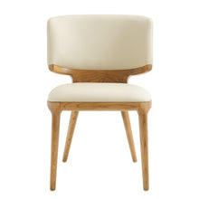 Load image into Gallery viewer, Modrest Stanley - Contemporary Cream Leatherette and Walnut Set of  Two Dining Chairs
