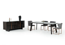 Load image into Gallery viewer, Modrest Chadwick Modern Ebony &amp; Rosegold Dining Table
