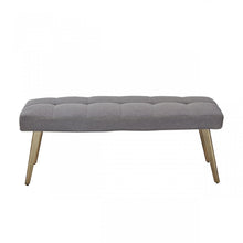 Load image into Gallery viewer, Modrest Cici - Contemporary Grey &amp; Antique Brass Bench
