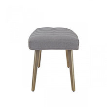Load image into Gallery viewer, Modrest Cici - Contemporary Grey &amp; Antique Brass Bench
