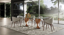 Load image into Gallery viewer, Modrest Cleveland - Contemporary Glass and Walnut Dining Table
