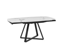 Load image into Gallery viewer, Modrest Cofrey - Contemporary White Ceramic Extendable Dining Table
