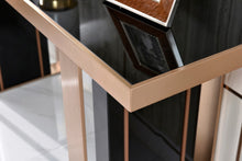 Load image into Gallery viewer, Nova Domus Cartier Modern Black &amp; Rosegold Console Table
