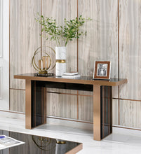 Load image into Gallery viewer, Nova Domus Cartier Modern Black &amp; Rosegold Console Table
