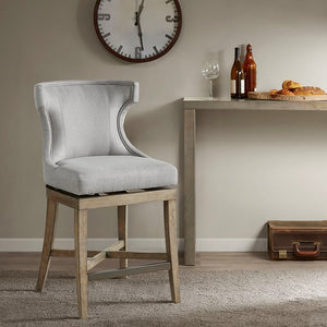 Carson Counter Stool with Swivel Seat - Light Grey