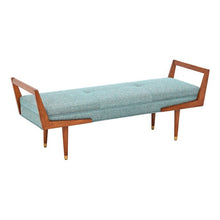 Load image into Gallery viewer, Boomerang Bench - Blue/Pecan
