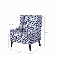 Load image into Gallery viewer, Barton Wing Chair - Navy
