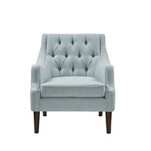 Load image into Gallery viewer, Qwen Button Tufted Accent Chair - Dusty Blue
