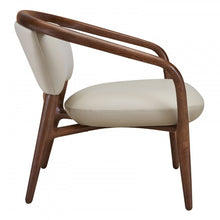 Load image into Gallery viewer, Modrest Deana - Mid Century Beige + Walnut Accent Chair
