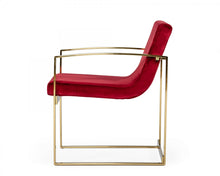 Load image into Gallery viewer, Modrest Defoe - Modern Red Velvet Accent Chair
