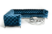 Load image into Gallery viewer, Divani Casa Delilah - Modern Blue Fabric Sectional Sofa
