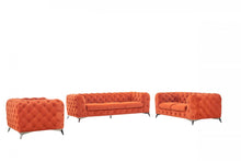 Load image into Gallery viewer, Divani Casa Delilah - Modern Orange Fabric Sofa Set
