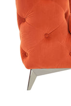 Load image into Gallery viewer, Divani Casa Delilah - Modern Orange Fabric Loveseat
