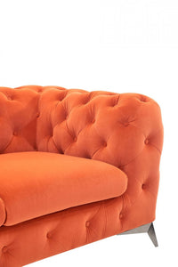 Divani Casa Delilah - Modern Orange Fabric Chair