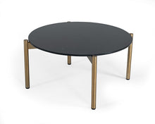 Load image into Gallery viewer, Modrest Denzel - Black Marble + Gold Coffee Table
