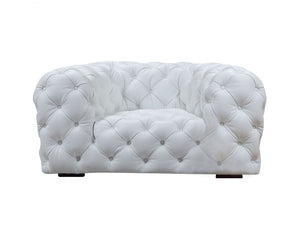 Divani Casa Dexter - Transitional White Full Italian Leather Lounge Chair
