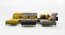 Load image into Gallery viewer, David Ferrari Display - Italian Modern Grey and Yellow Fabric Modular Sectional Sofa
