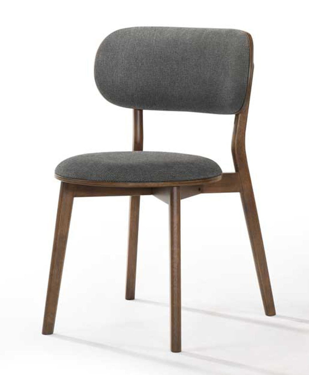Modrest Donald - Modern Dark Grey & Walnut Dining Chair (Set of 2)