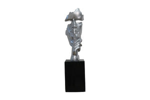 Modrest Silver Mask Sculpture