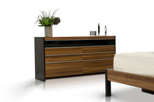 Load image into Gallery viewer, Rondo Mid-Century Platform Bed w/ Nightstands Storage And Lights
