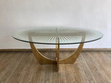 Load image into Gallery viewer, Modrest Chambers - Glass &amp; Gold Dining Table
