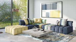 Divani Casa Dubai - Modern Multicolored Fabric Modular Sectional Sofa