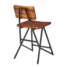Load image into Gallery viewer, TRESTLE Counter stool - Reclaimed Brown/ Gun Metal
