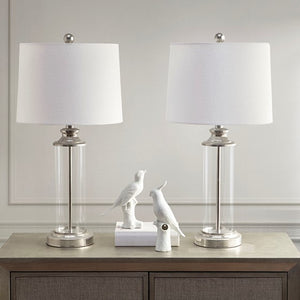 Clarity Table Lamp Set of 2 - Silver