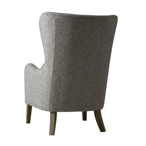 Arianna Swoop Wing Chair - Grey